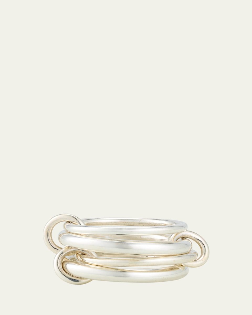 Cici Silver Petite Four Link Ring